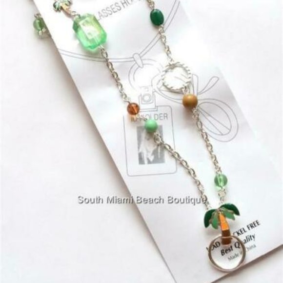 Palm Tree Necklace ID Lanyard Eyeglass Holder - Picture 12 of 12